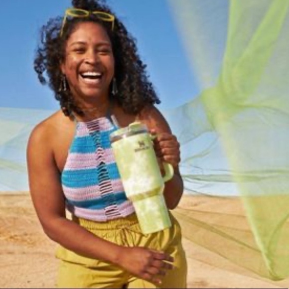 STANLEY 40oz Stainless Steel H2.0 FlowState Quencher Tumbler Citron Tie Dye - Picture 6 of 17